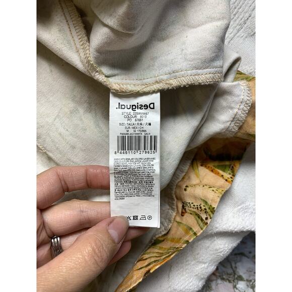 Desigual tropical shirt dress leopard cheetah safari M - Picture 11 of 12